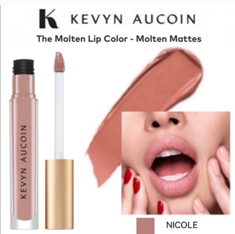 Nib $30 Kevyn Aucoin The Molten Matte Liquid Lipstick  In Nicole